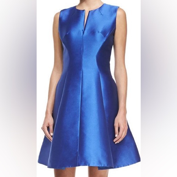 kate spade Dresses & Skirts - Kate Spade Charleen Sateen Blue Fit and Flare Dress Size 8